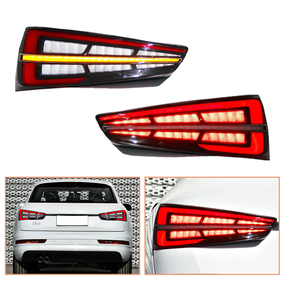 For Audi Q3 2013-2018 Dark LED Tail Lights Sequential Replace OEM