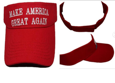 TRUMP 2024 MAGA MAKE AMERICAN GREAT AGAIN RED EMBROIDERED VISOT HAT CAP