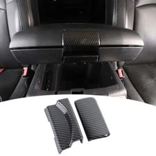 Carbon Fiber Central Armrest Box Switch Button Cover Trim for Dodge Ram 2010-17