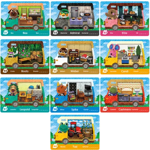 50Pcs Animal Crossing Mini RV Game Cards for NS Switch 22 X 30mm - Picture 6 of 7