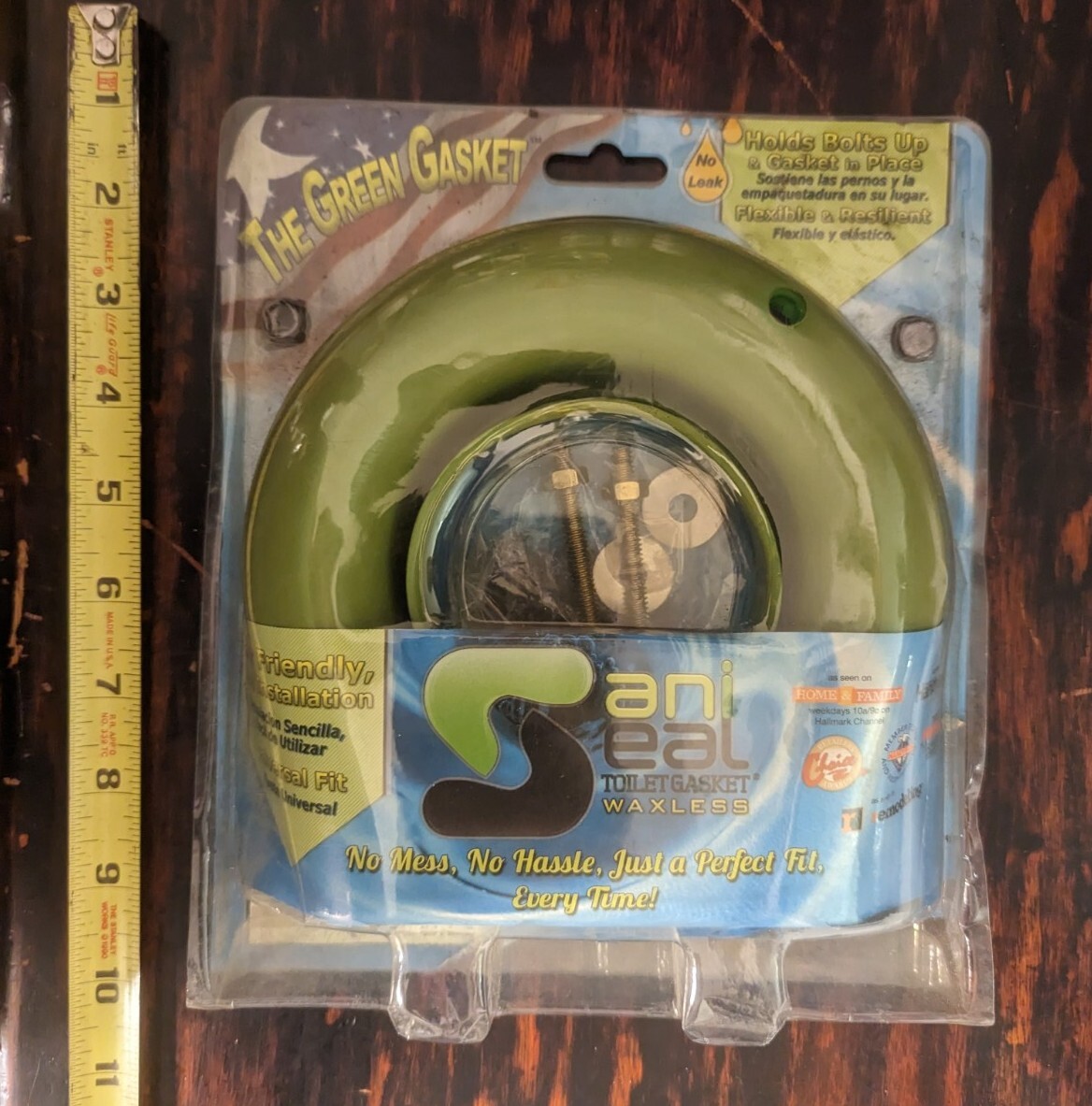 The Green Gasket Sani Seal Green Waxless Toilet Gasket Universal Fit No