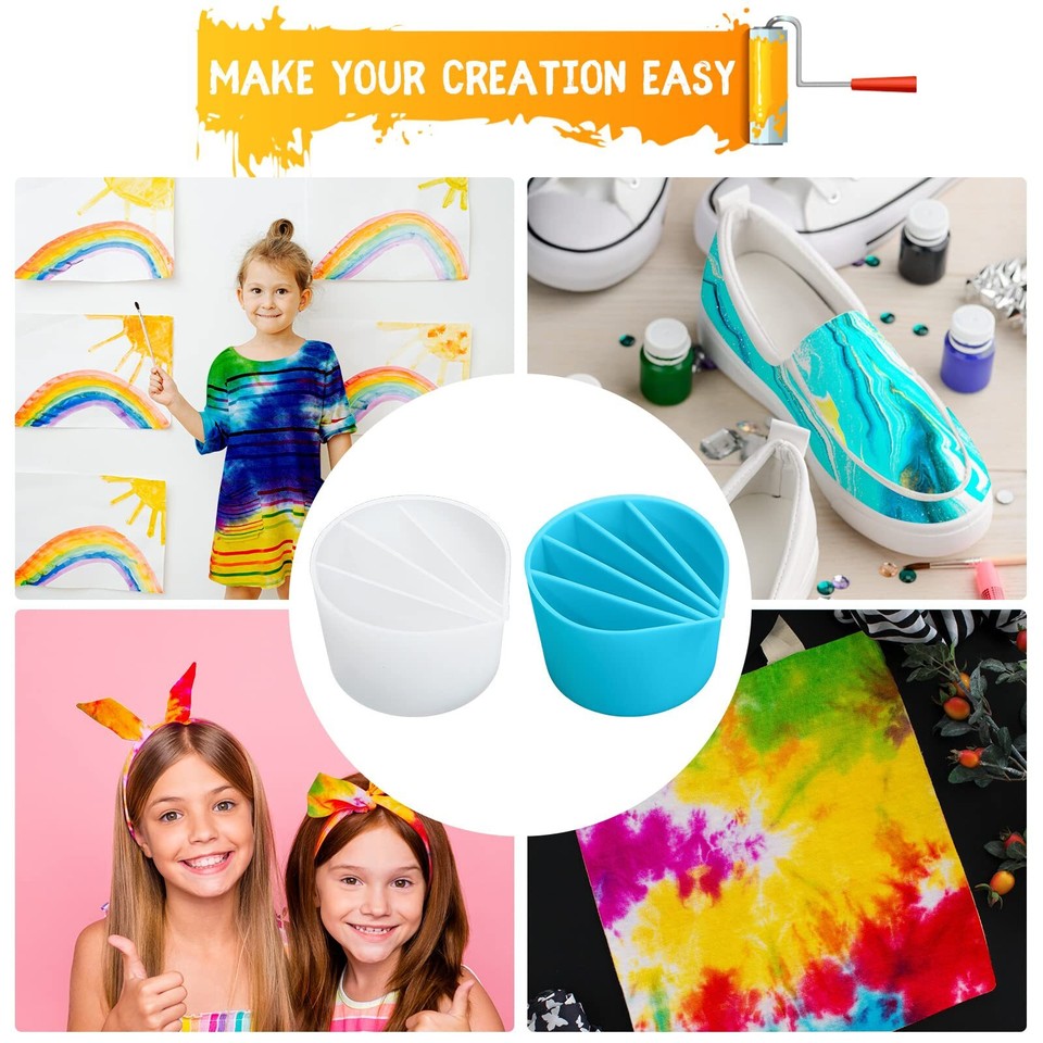 Set of 4 Silicone Split Cups for Paint Pouring Pour Painting Supplies