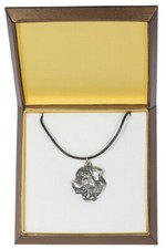 Tosa Inu, Tosa-Ken, Japanese Mastiff - Dog necklace in gift box, silver-plated l