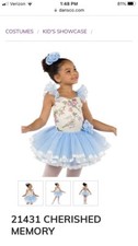 Dansco Kids Recital Costume, Cherished Memory, Girls Small