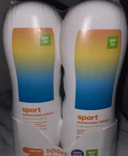 (2-BOTTLES) Target Up&Up Sport Sunscreen Lotion SPF 50 - 10.4oz Each - Exp: 2/27