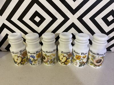 Gewürzgläser 6er Set Vintage Milchglas