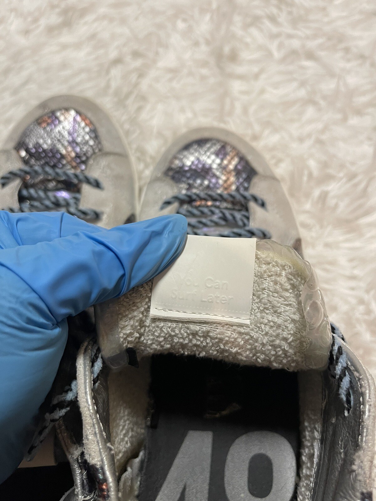 P448 Python Metallic Leather High Top Sneakers - image 11