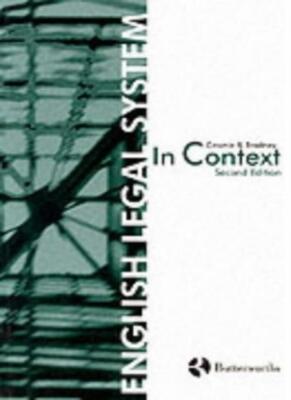 English Legal System in Context By Fiona Cownie, Professor A Bra