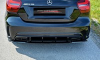 CUP Diffusor Seiten Ansatz SET Schwarz Mercedes A Klasse W176 Facelift Flap Heck