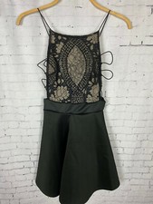 Windsor Skater Dress XS Women's Black With Lace Chest Strappy Sides (DAY)