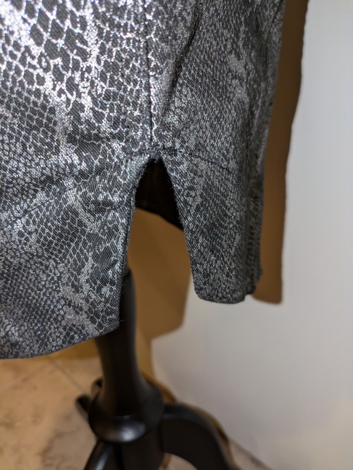 White House Black Market Foil Snakeskin Coat Dress eBay