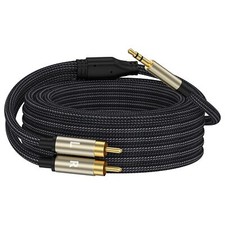 3.5mm to RCA Cable, 10FT RCA Male to Aux Audio Adapter HiFi Sound Headphone J...