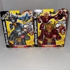 Heroes Of Goo Jit Zu Stretch Strikers Scrunchy Thrash And Squishy Blazagon NEW