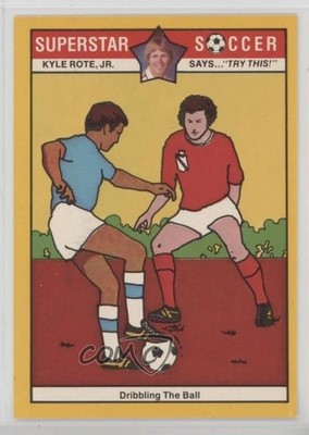 1976 Bel-Art Superstar Soccer Colonial Bread Kyle Rote Jr Dribbling the Ball 0b6