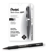 Pentel® Twist-Erase® Express Mechanical Pencils, 0.9 mm, Smoke Barrel, Pack Of