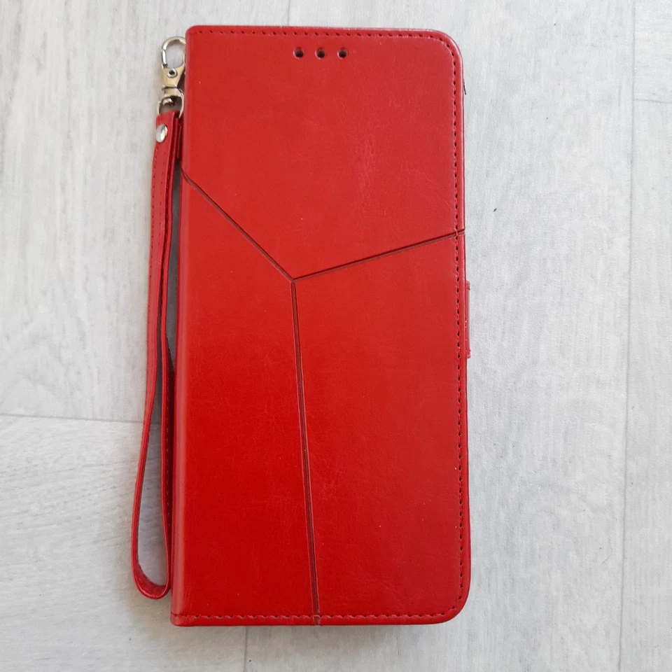 ZTE Blade V30 Vita Shockproof Wallet Case | Red PU Leather | Kickstand | Stylus - Image 3 of 4