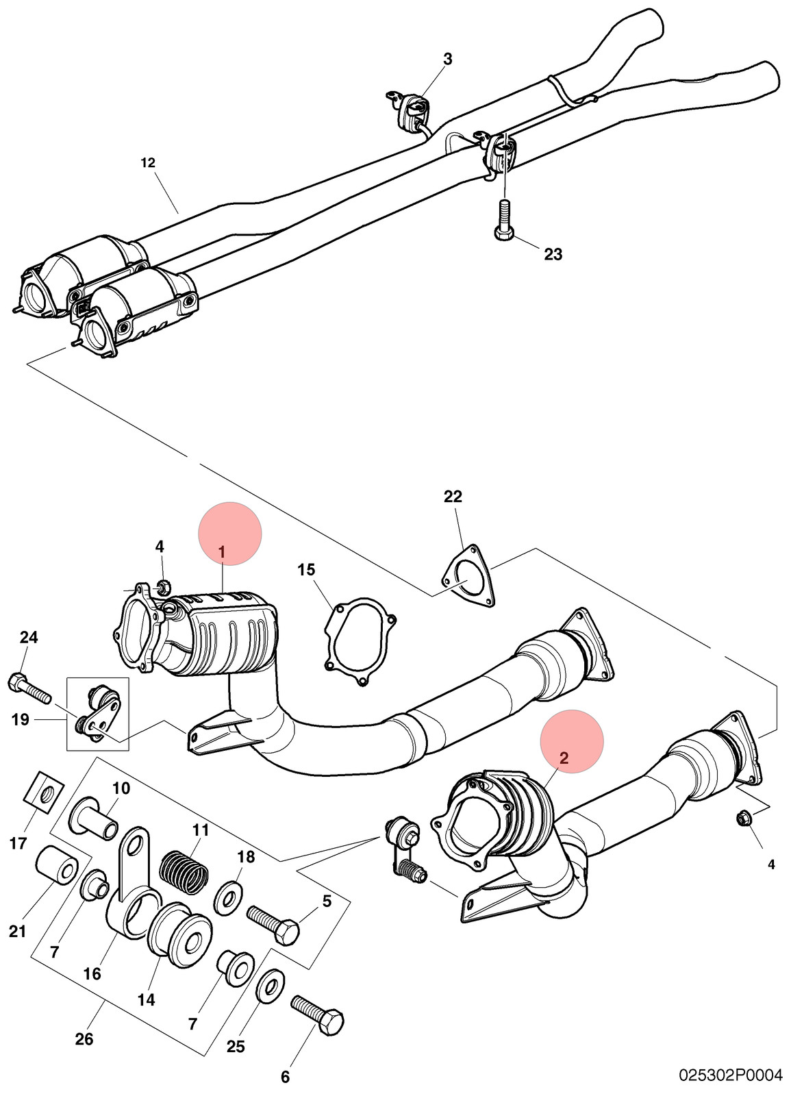 04-17 BENTLEY CONTINENTAL GTC FLYING SPUR LEFT RIGHT EXHAUST DOWNPIPE SET OEM
