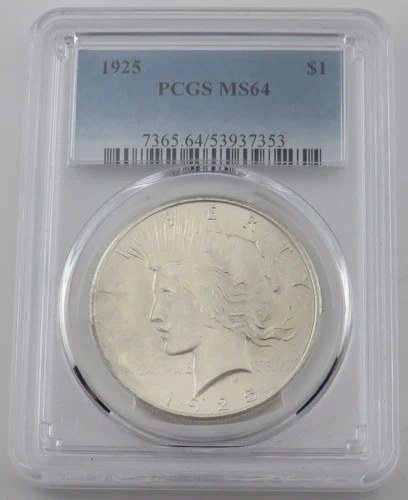 1925 P Peace Dollar - PCGS MS64 - Cert# 53937353