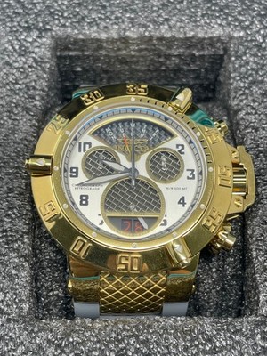 Invicta Subaqua Noma III Gold Tone Chronograph Day Retrograde