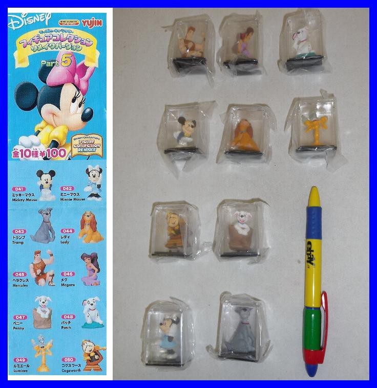 НАБОР из 10 фигурок Диснея, 5 фигурок ЮДЖИНА, ЯПОНИЯ, Гашапон