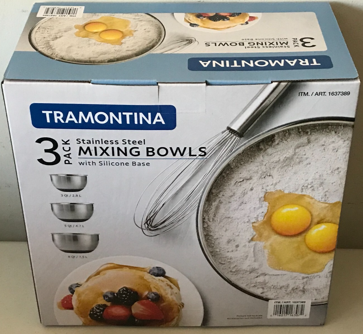 Tramontina ProLine 3-piece Stainless Steel Mixing Bowls with