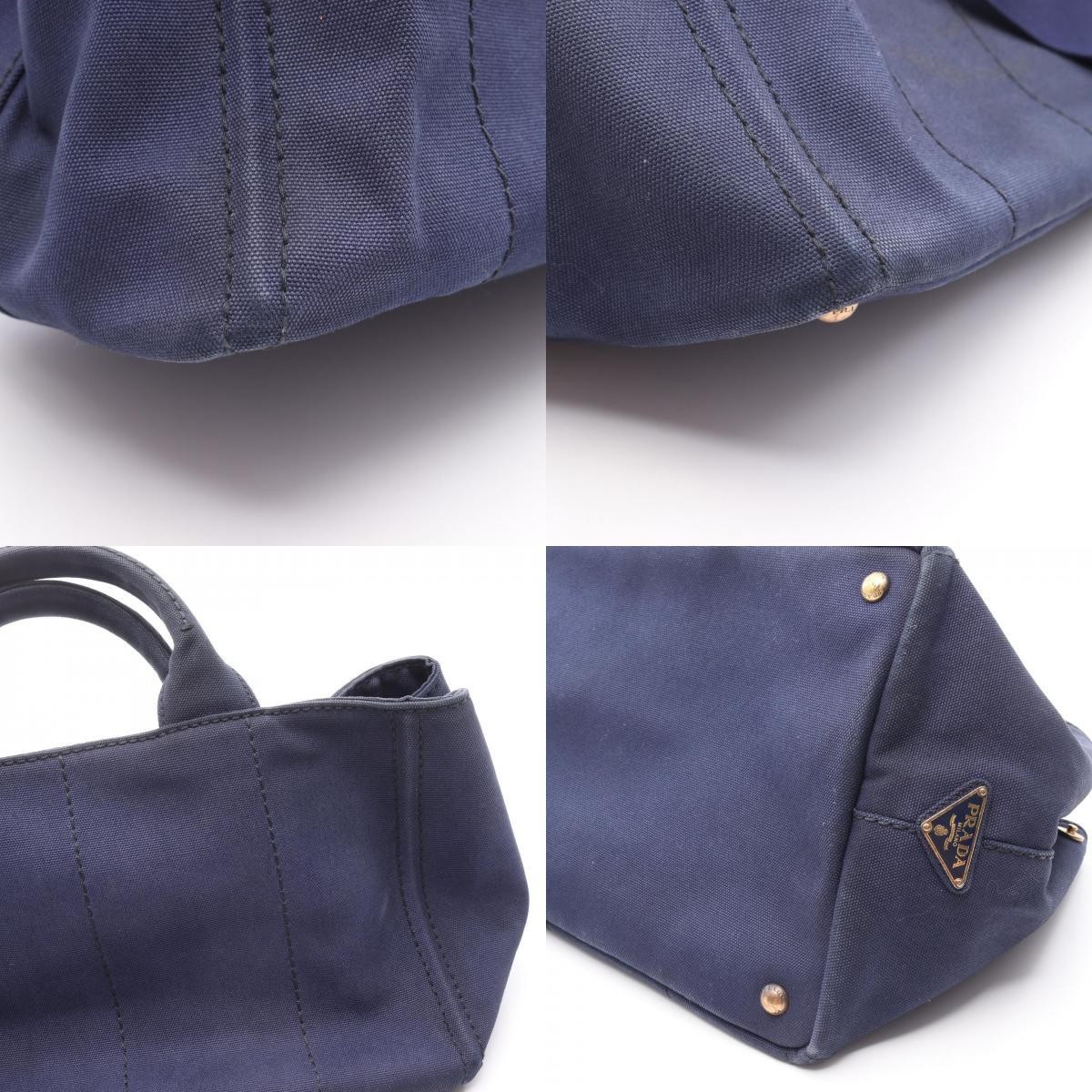 PRADA CANAPA Canvas Tote Bag Used Ladies from japan thumbnail 10