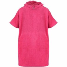 A2Z 4 Kids Bathrobe 100 Cotton Pink Hooded Bathing Dressing Gown Girls 2-13 Yrs