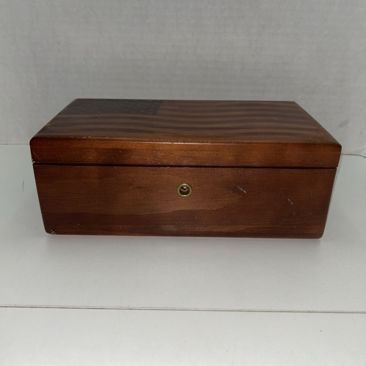 Lane Furniture Mini Wood Cedar Chest Jewelry Trinket Box Vintage