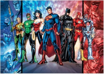 MIGHTYPRINT DC Comics  Justice League   Team Picture   Unique Wall Art   17 x 24