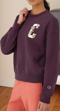 Champion Womens Powerblend Crew Neckline Fleece Sweatshirt Purple Size XL NWT