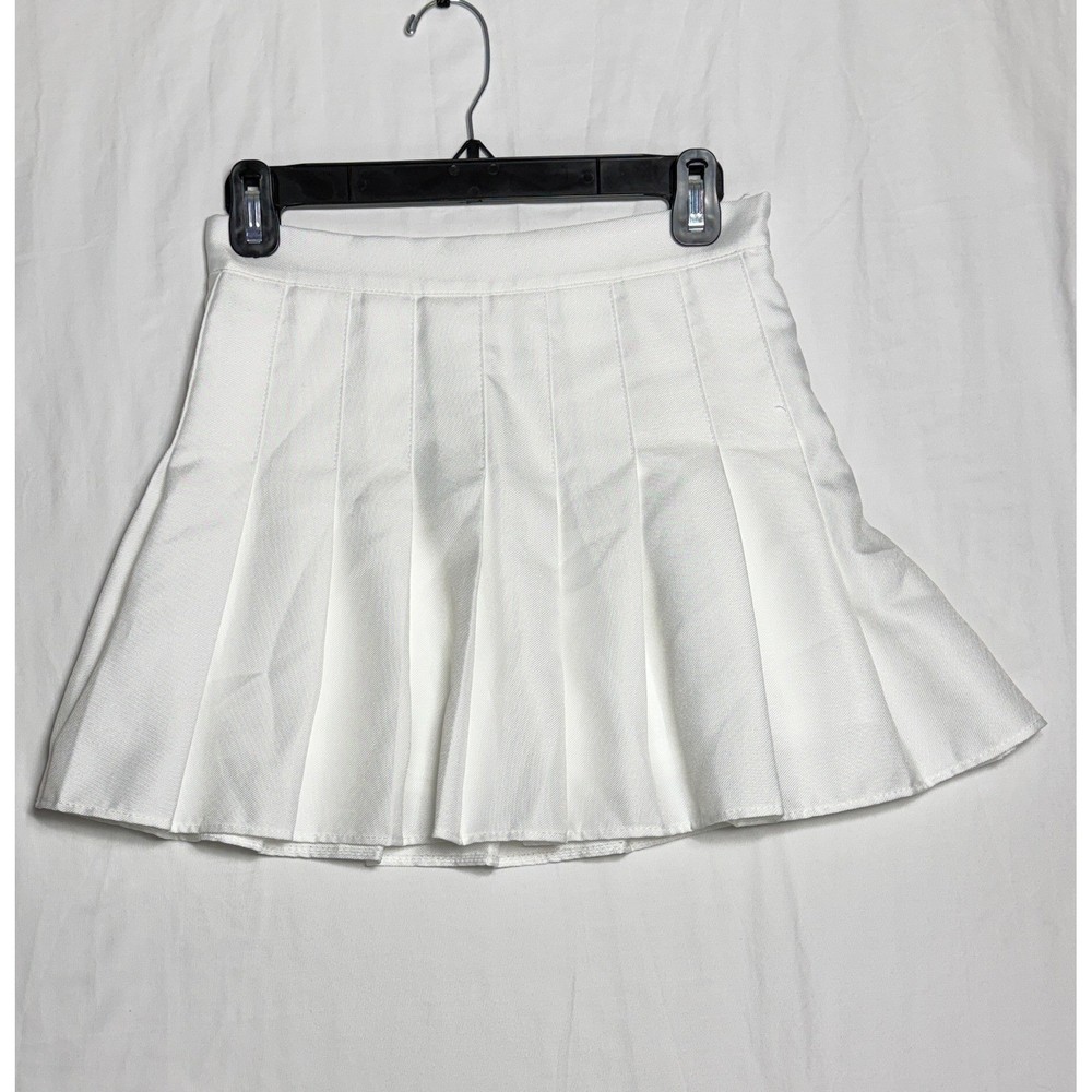 Tennis Skirt Pleated Mini White Schoolgirl Athleisure Style