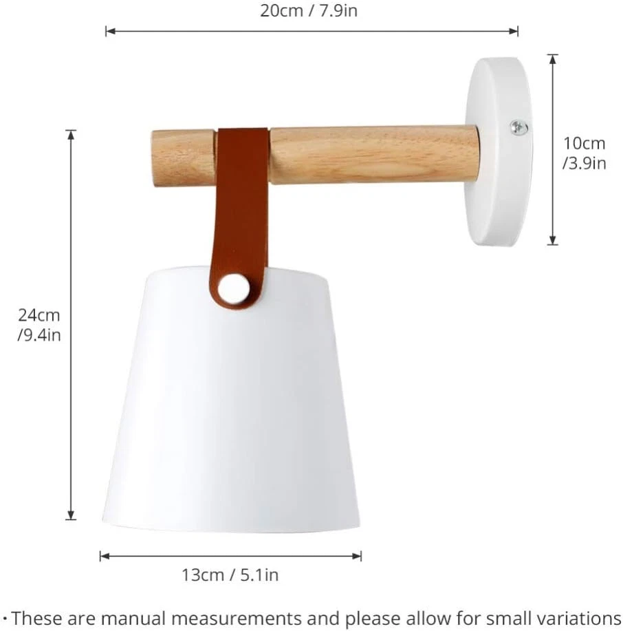 E27 Metallo Lampada Da Parete Moderne Lampada Muro Dipinta Applique Da Parete La - Immagine 3 di 4