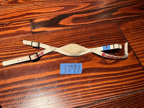 Vtg RIDDELL Soft Cup VSR1 VSR3 VSR4 AF2 Football Helmet Chinstrap USED 1990s RED