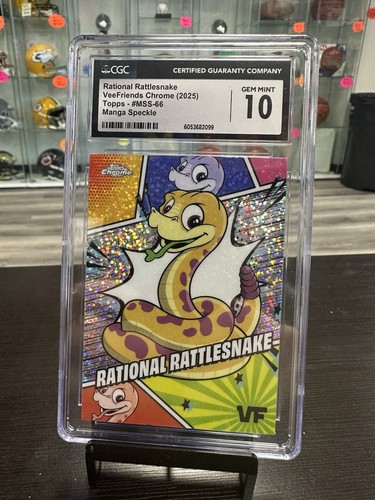 2025 Topps Chrome Veefriends Rational Rattlesnake Manga Speckle CGC 10 JS