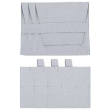 8x8 cm microfiber jewelry bags with inserts, 3 pcs grey
