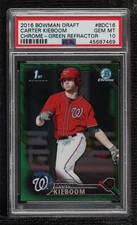 2016 Bowman Draft Chrome Picks Green Refractor 52/99 Carter Kieboom PSA 10 0x0