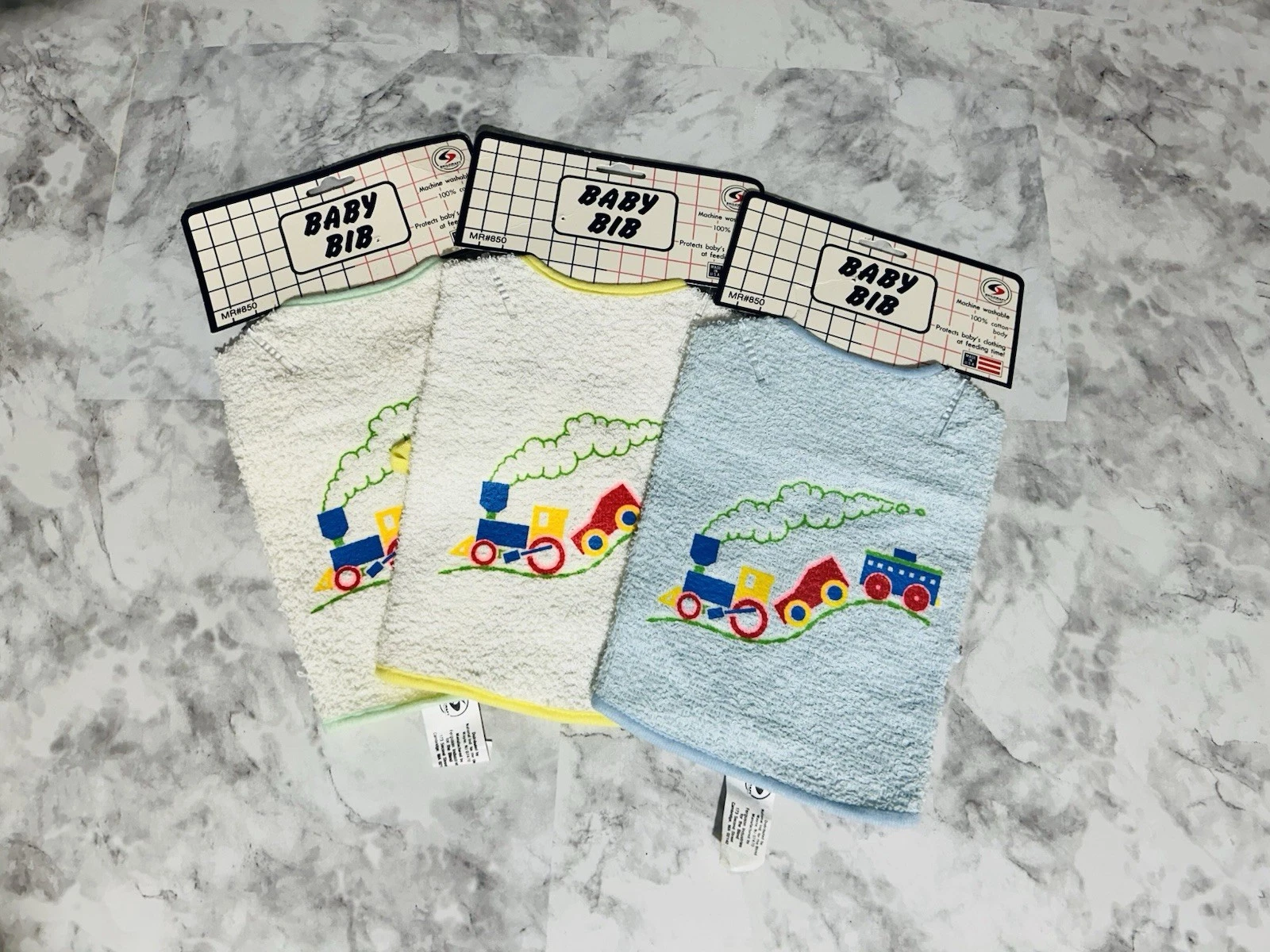 Vintage Cotton Baby Bibs Lot Of 3 Embroidered Train Terry Cloth
Opens in a new window or tab