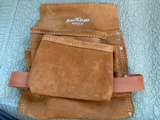 Farm & Fleet 10 Pocket Nail & Tool Pouch Brown Color Rugged Leather - BRAND NEW