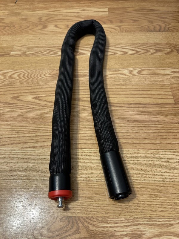 Abus Goose Lock Key Lock New 6206K/110 110cm. Keyed, Black - Cable