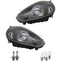 Scheinwerfer Set Links & Rechts H4/P21W FüR Fiat Punto 199_ 199 Inkl. Lampen