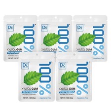 100 Xylitol Chewing Gum, No Aspartame Gluten Free, Sugar Free, 20 pcs pack of 5