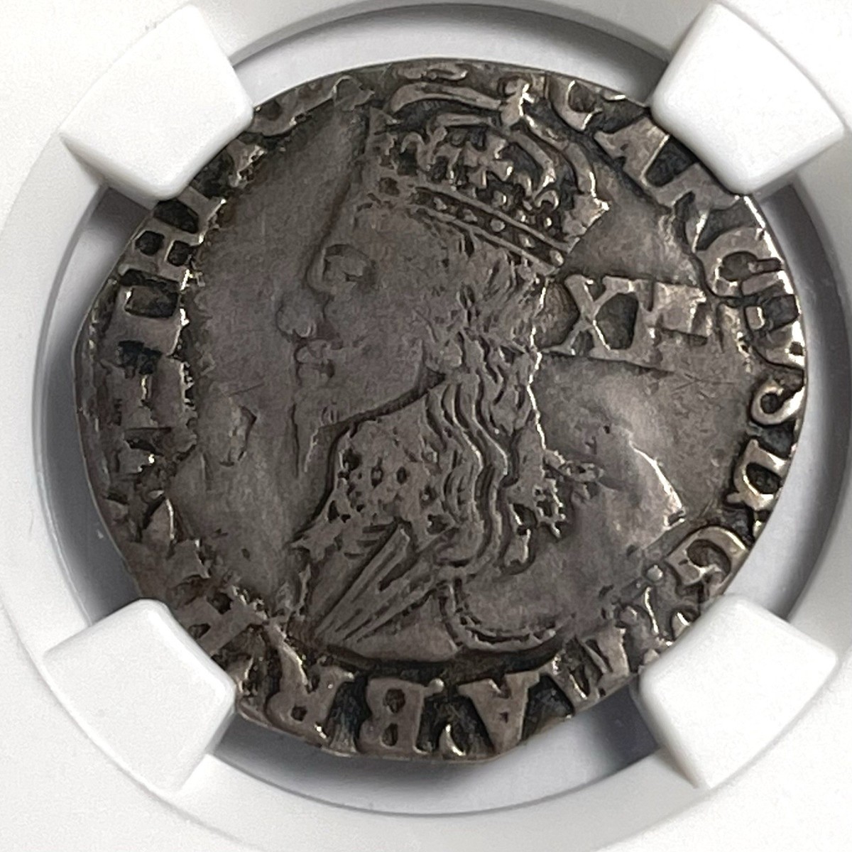 1634-35 One Shilling England Great Britain NGC Clipped (VF Details