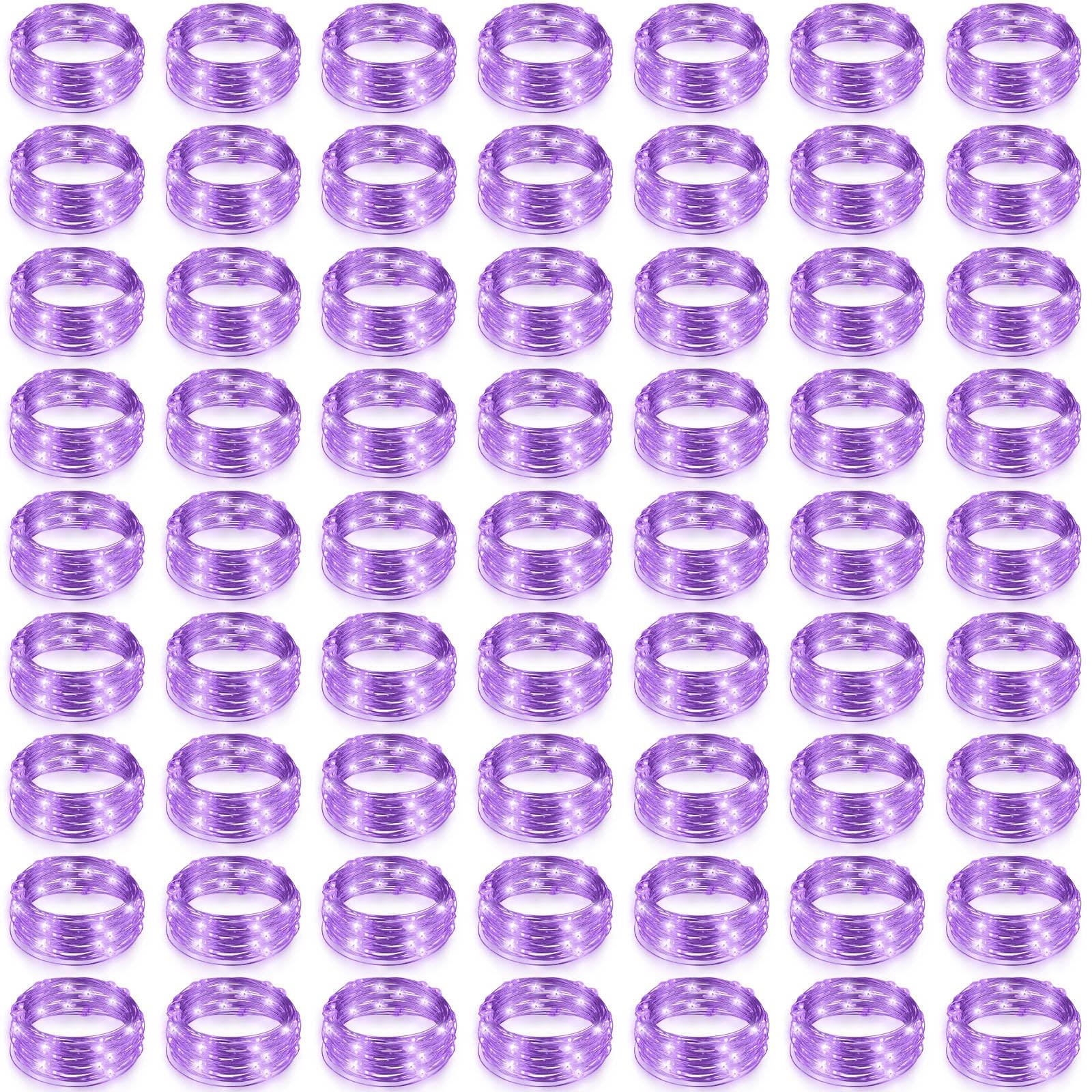 100 Pack 7ft Fairy Lights with 20 LEDs, 3 Speed Modes, Battery Operated