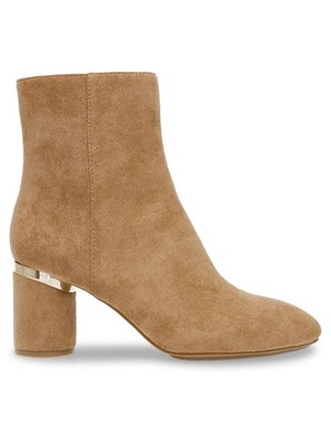 ANNE KLEIN Womens Beige Crosby Pointed Toe Block Heel Heeled Boots 5.5 M