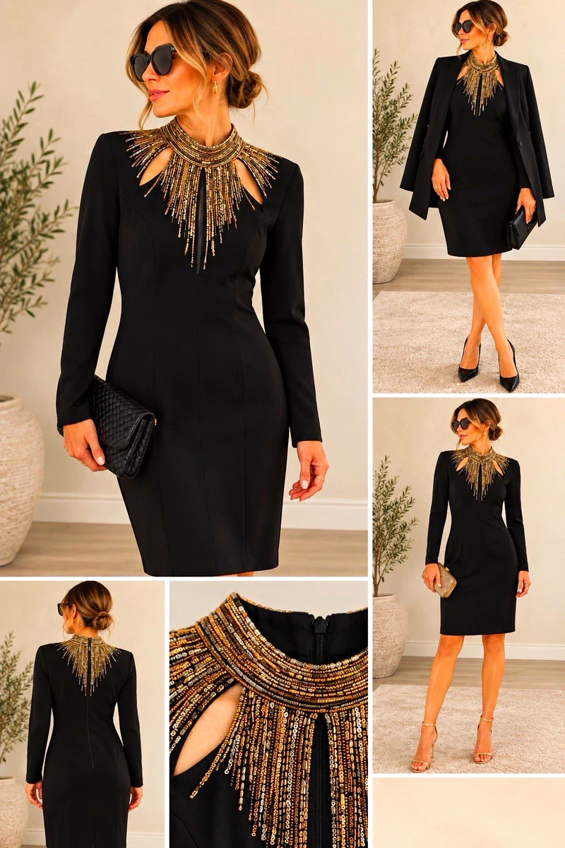 bebe black dress with gold Dresses for Women for sale Lace dress