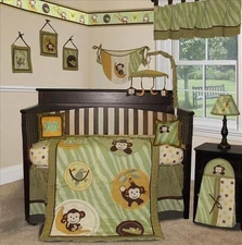 Baby Boutique - Animal Planet Lime- 12 pcs Crib Nursery Bedding Set