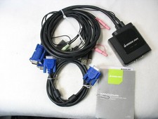 IOGEAR 2-Port USB Cable KVM Switch with Audio and Mic GCS72U
