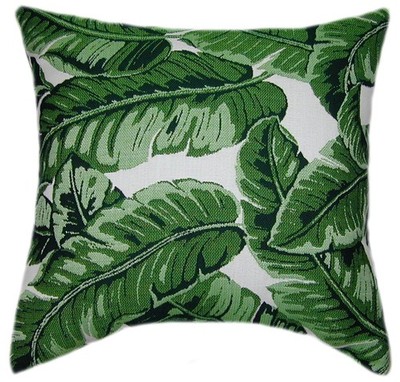 Sunbrella  Tropics Jungle Indoor/Outdoor Floral Pillow, Decorative Pillows USA