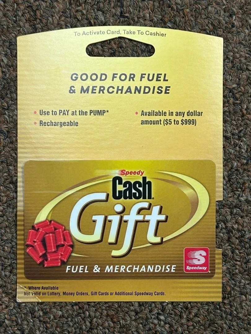 $200 Speedway Gift Card Speedy Cash - Good for Gas Fuel & Merchandise