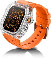 RYUEUYA Apple Watch Case 45mm Transparent Orange Series 7 8 9 New